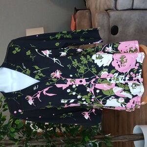 Button Down V Neck Top